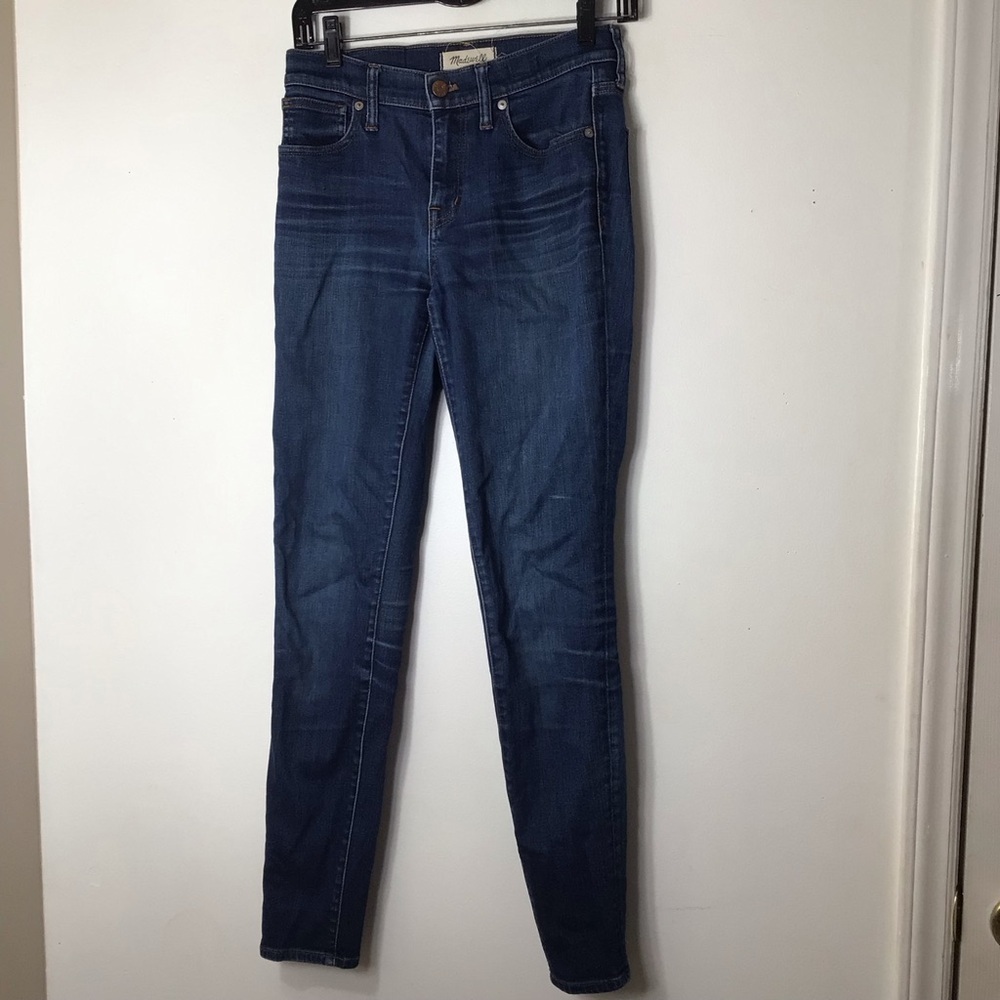 MADEWELL jeans women 26 TALL blue straight high rise skinny crop